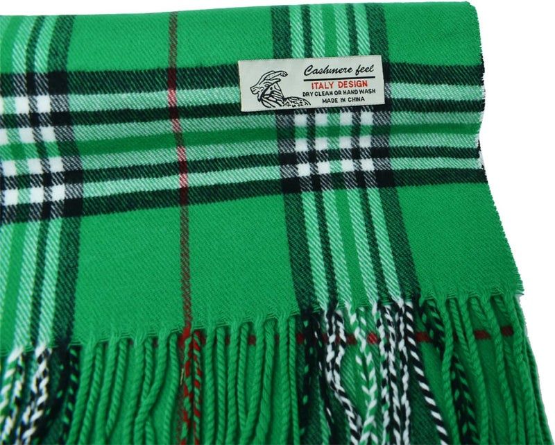 Glory Max Unisex Classic Tartan Plaid Winter Scarf Soft Cashmere Feel 72"x12" - Image 2